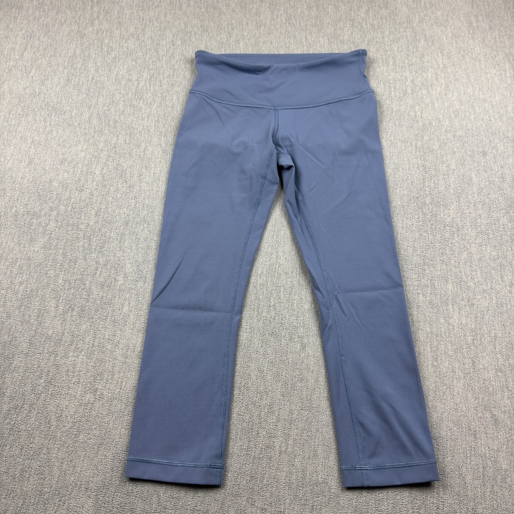 Lululemon Leggings Womens 4 Blue Wunder Under Crop III 22" High Rise Gym Yoga